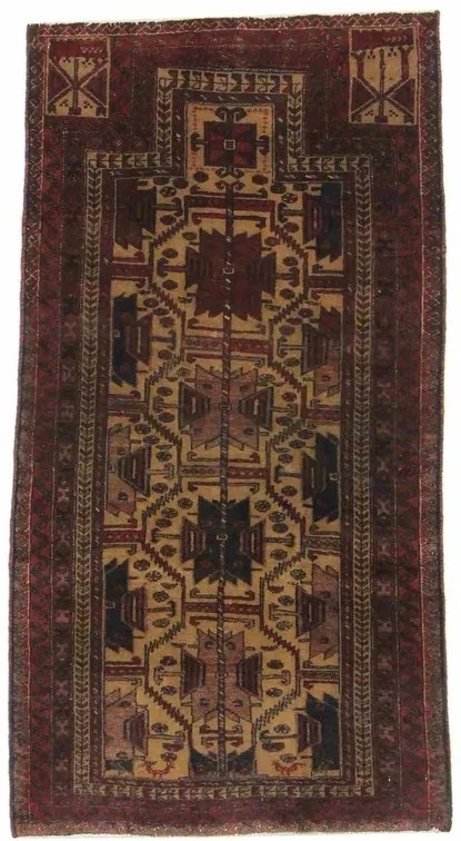 Beluch Tappeto persiano 80 x 160 Marrone (Iran) Annodato A Mano