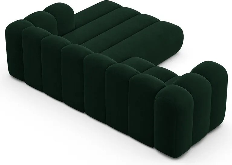 Divano angolare verde scuro ad angolo destro Lupine - Micadoni Home