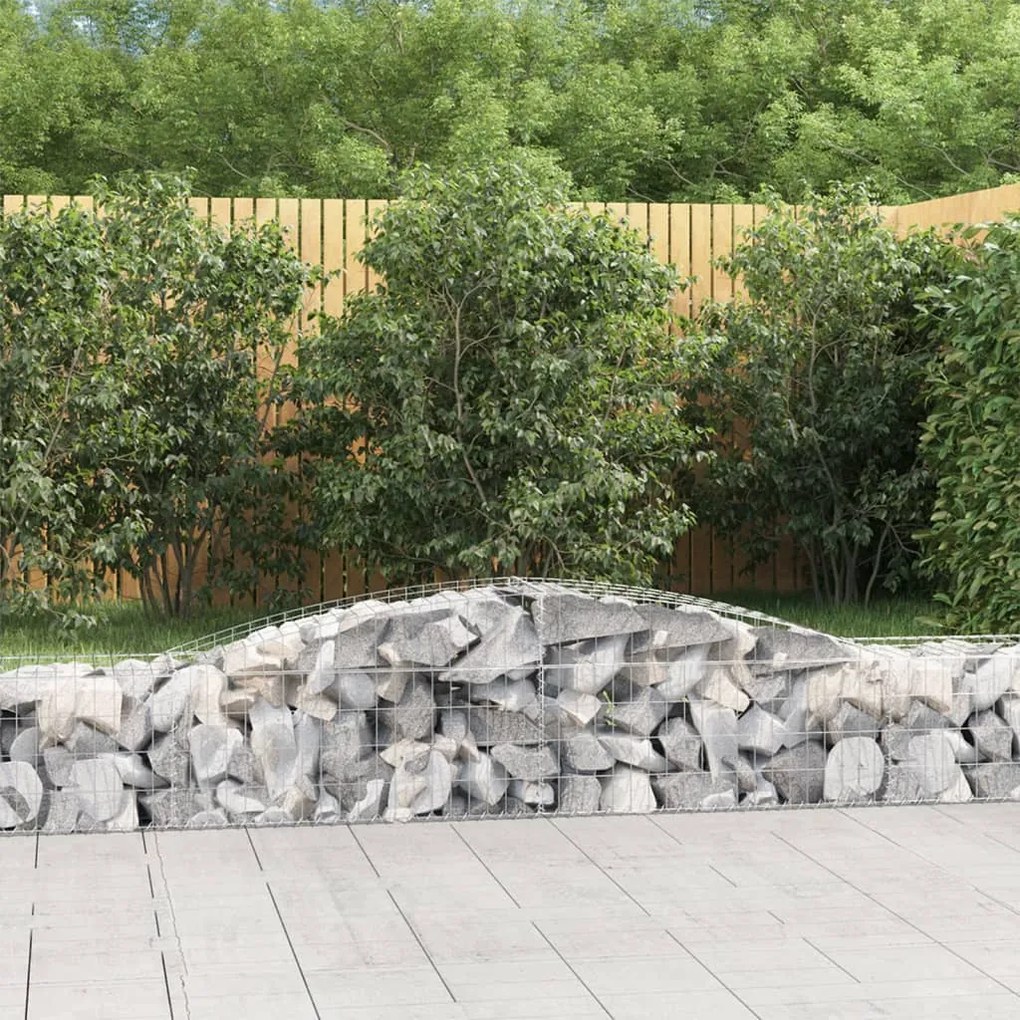 Cesti Gabbioni Ad Arco 25 Pz 400x50x40/60 Cm Ferro Zincato /