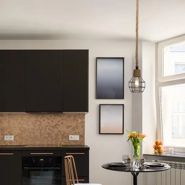 Lampadario a sospensione con filo 1xE27/60W/230V diametro 15 cm