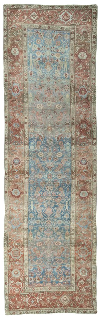 Kurdi Tappeto persiano 430 x 130 Blu (Iran) Annodato A Mano