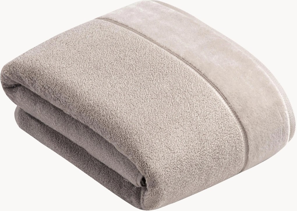 Telo bagno in cotone con bordino in velluto Pure