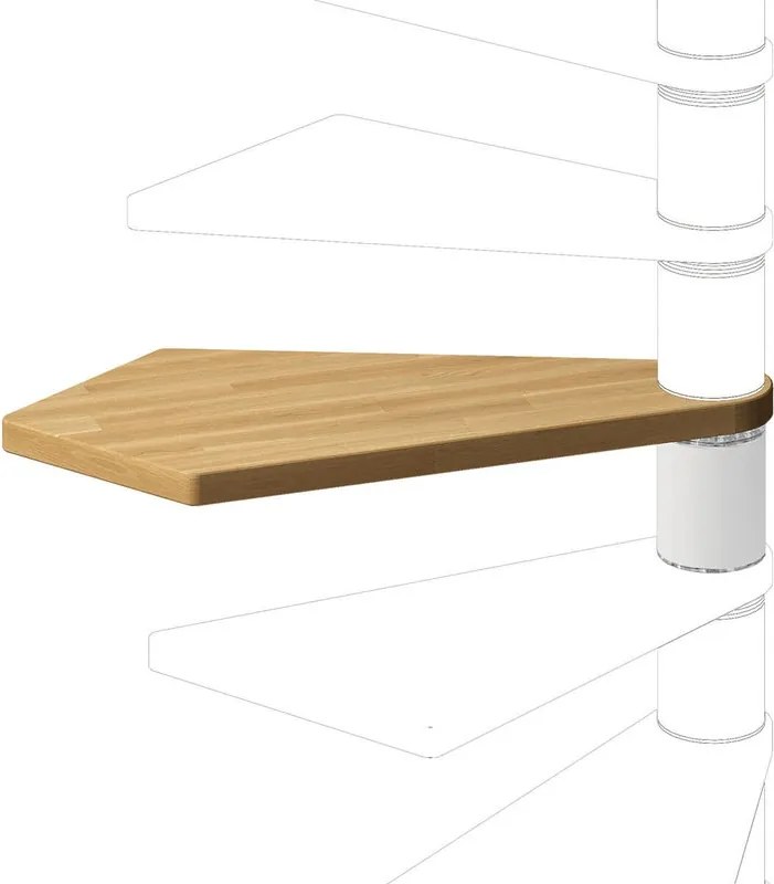 Gradino Nara in legno naturale bianco L 890 mm H 230 mm