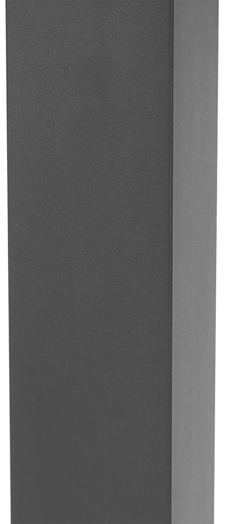 Lampada da esterno moderna Grigio scuro con vetro fumé 80 cm - Malios