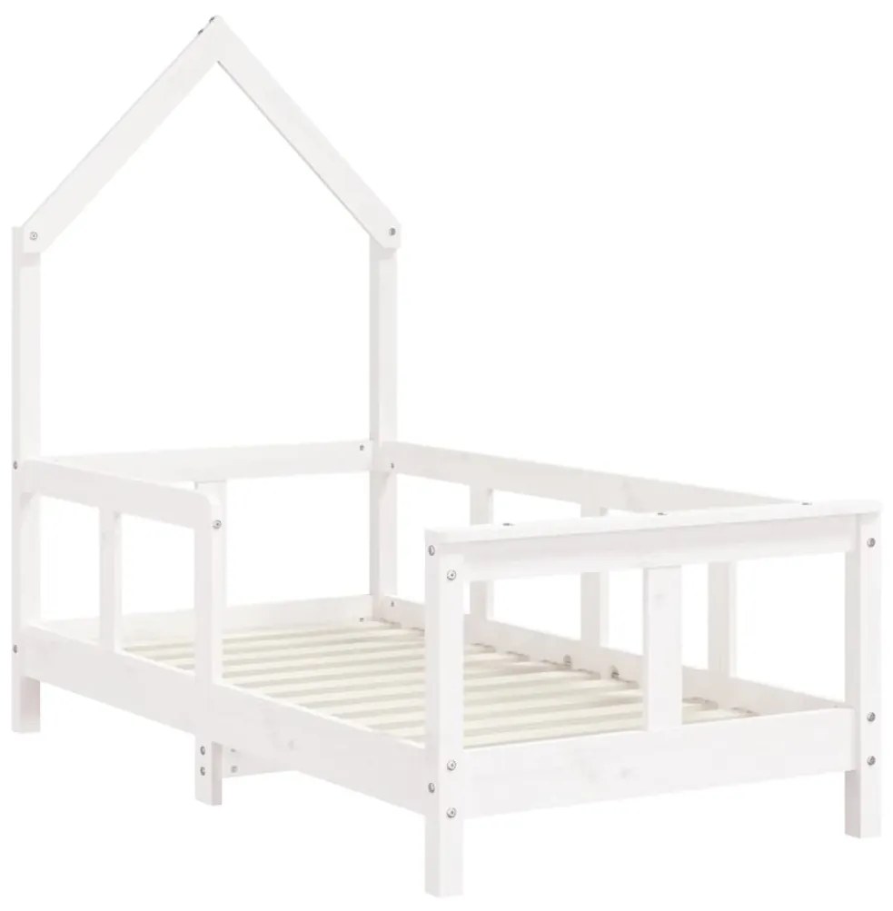 Giroletto per bambini bianco 70x140cm in legno massello di pino