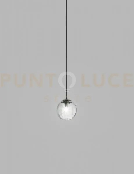 Puppet sospensione p cristallo trasparente nero opaco 1 luce attacc...
