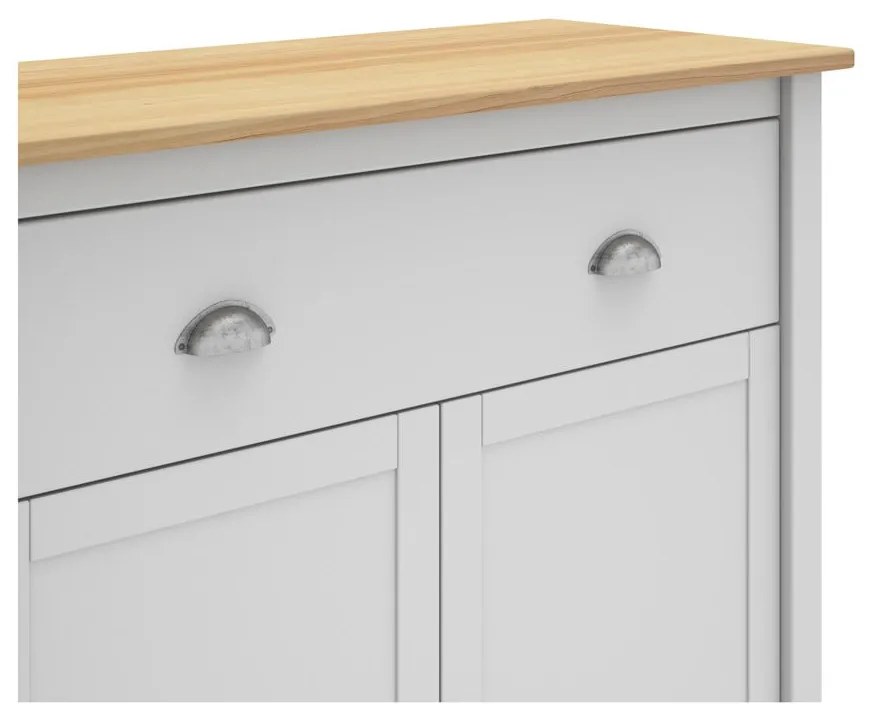 Cassettiera alta in pino bianco/naturale 90x110 cm Misti - Marckeric