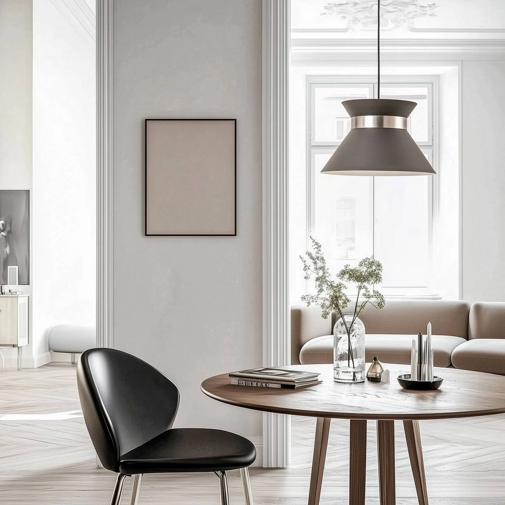 Luminex Lampada a sospensione Avery con paralume in metallo antracite/nichel
