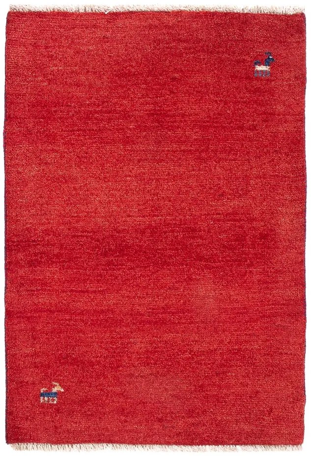 Gabbeh Tappeto 60 x 90 Rosso (Iran) Annodato A Mano