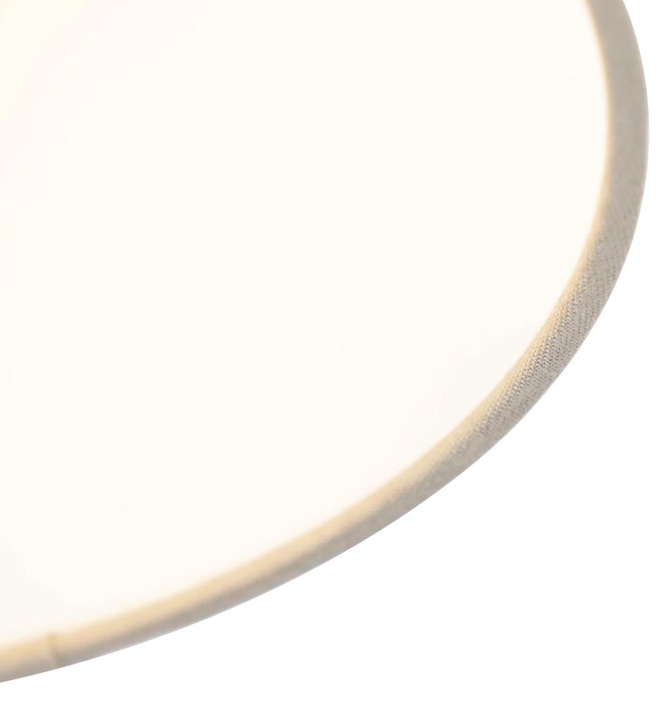 Plafoniera bianca paralume in lino talpa 25 cm COMBI