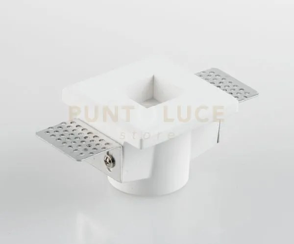 Incasso starry bianco quadrato 7x7x5,5cm  in gesso verniciabile