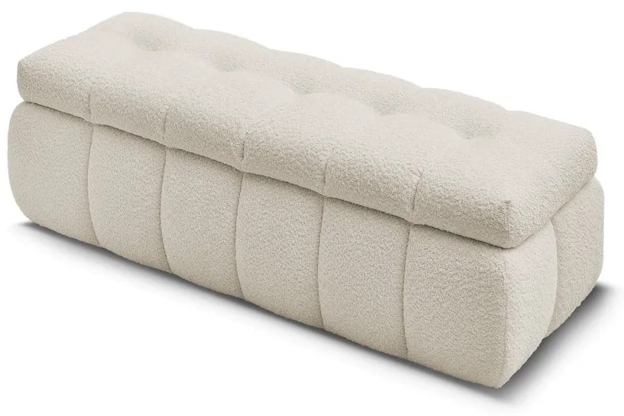 Panca beige in tessuto bouclé Mont Blanc - Bobochic Paris