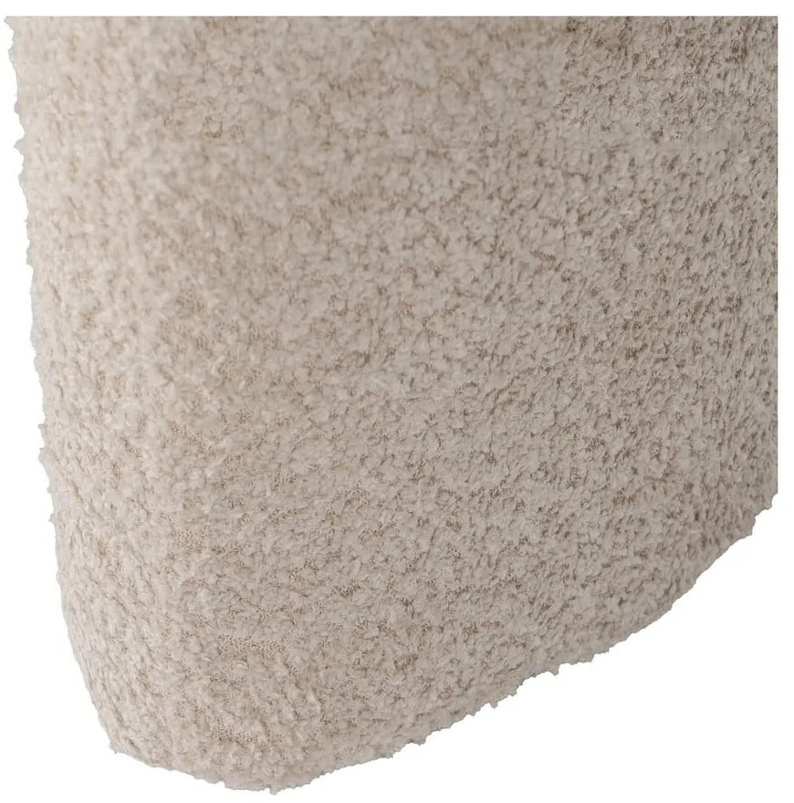 Sgabello in tessuto bouclé beige Suave - Ixia