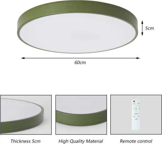 Brilagi - Plafoniera LED dimmerabile POOL LED/60W/230V 3000-6000K 60 cm verde + telecomando