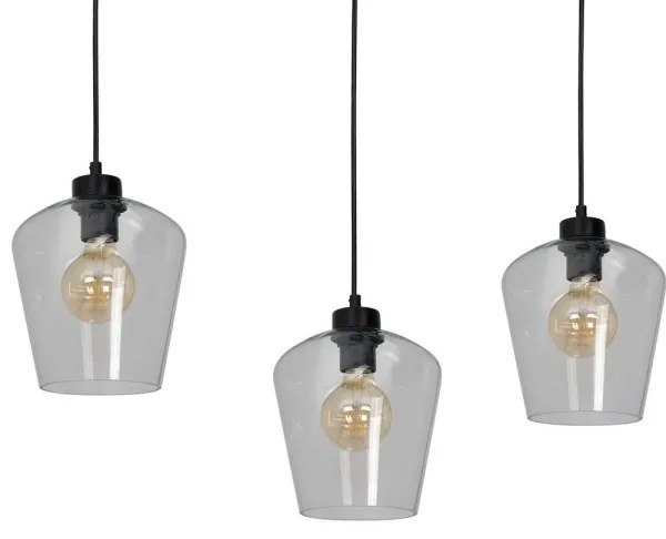 Lampadario su filo SANTIAGO 3xE27/60W/230V limpido