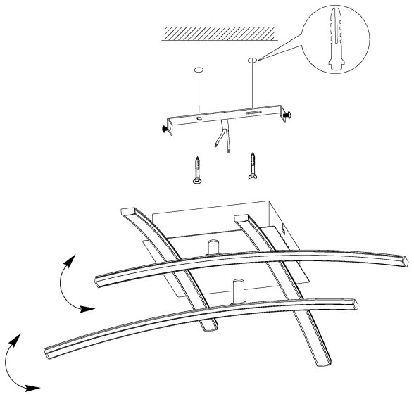 Eglo 96305 - Lampadario LED fisso NEVADO 4xLED/5W/230V