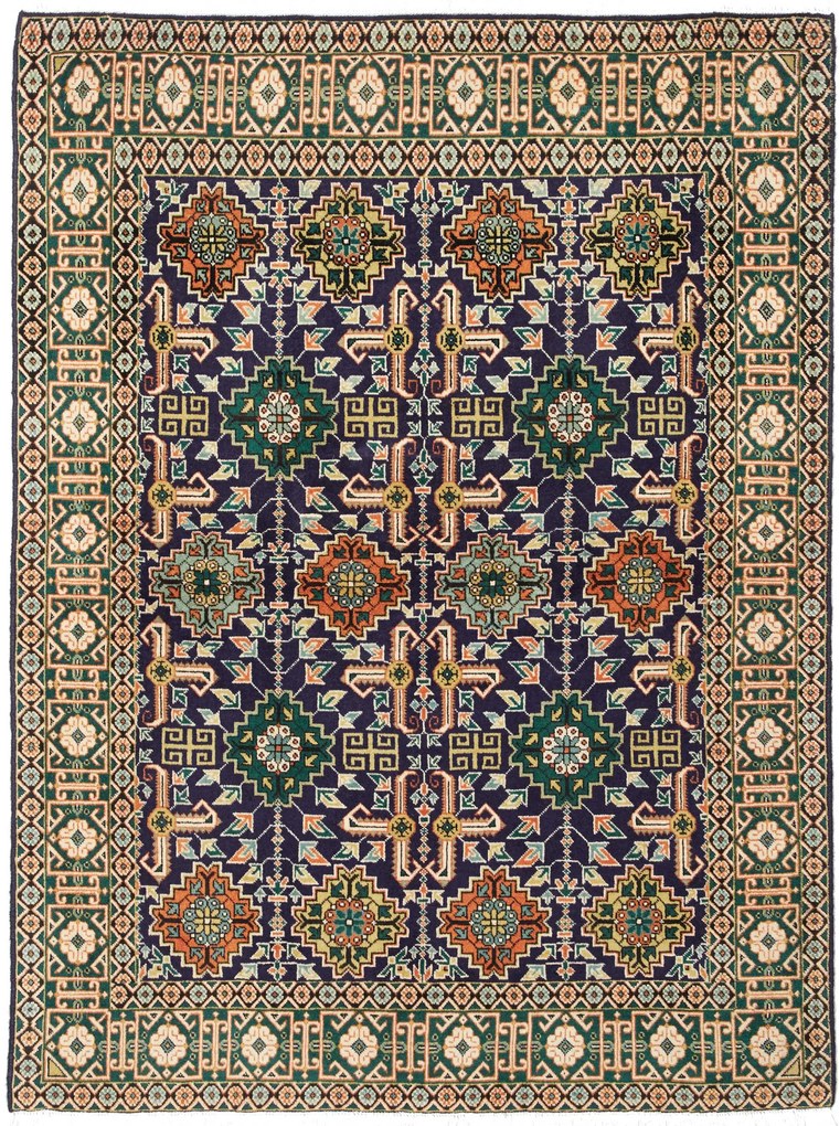 Tabriz Tappeto persiano 140x100 Blu (Iran) Annodato A Mano