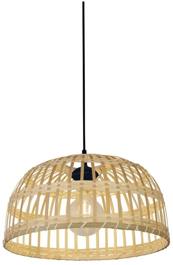 Searchlight 7394CW - Lampadario a sospensione con filo BALI 1xE27/60W/230V diametro 40 cm bambù