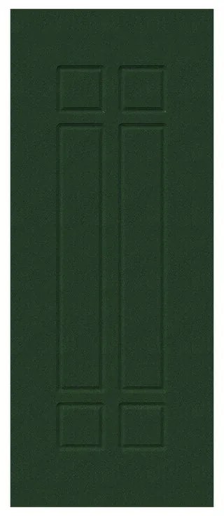 Pannello per porta d'ingresso P043 pellicolato pvc verde L 92  x H 210.5 cm, Sp 6 mm apertura reversibile
