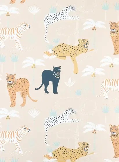 Majvillan Carta da parati Black Panther - Creamy Orange