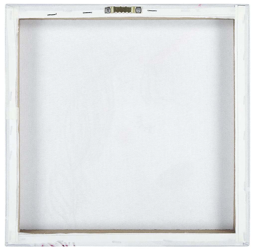 Set di 3 stampe su tela grigio e rosa 30 x 30 cm TIMIA Beliani
