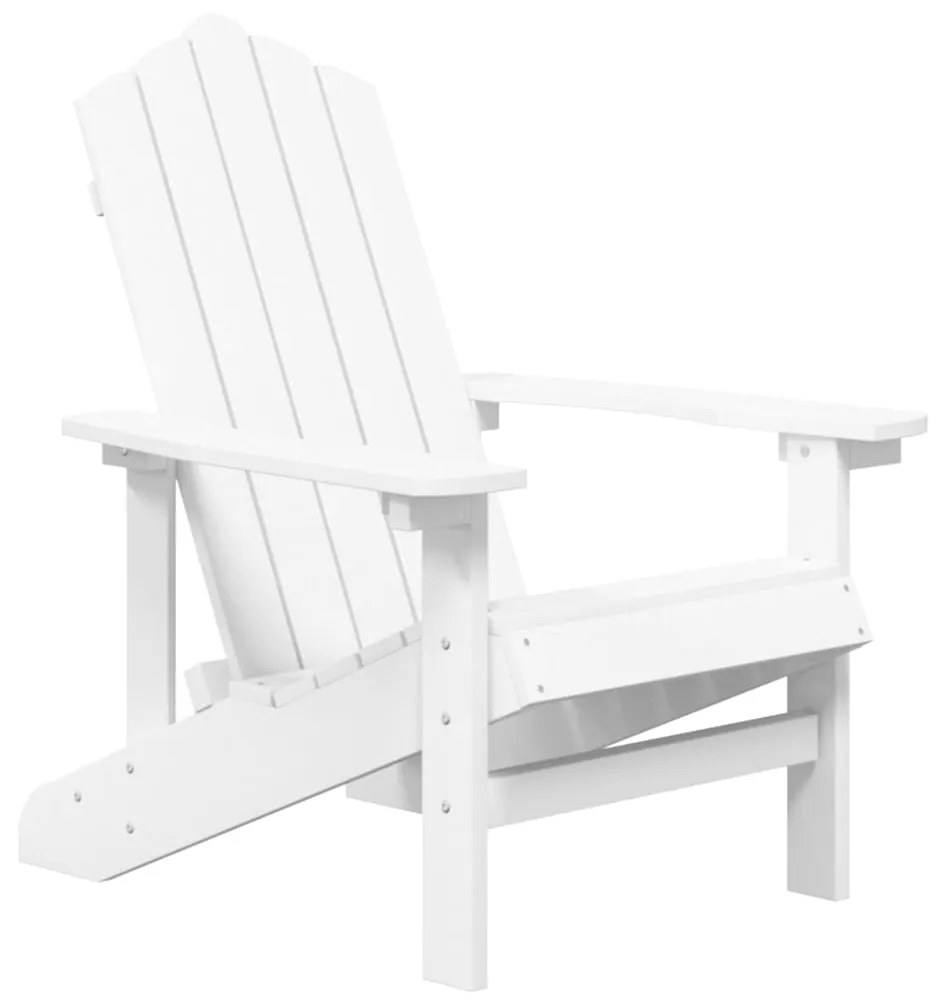 Sedie da giardino con tavolo adirondack in hdpe bianco