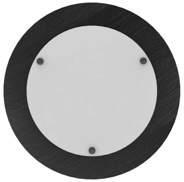 Plafoniera LED Ardesia Ø 35 cm argento IP20 bianco naturale, 1863 lumen LUMICOM
