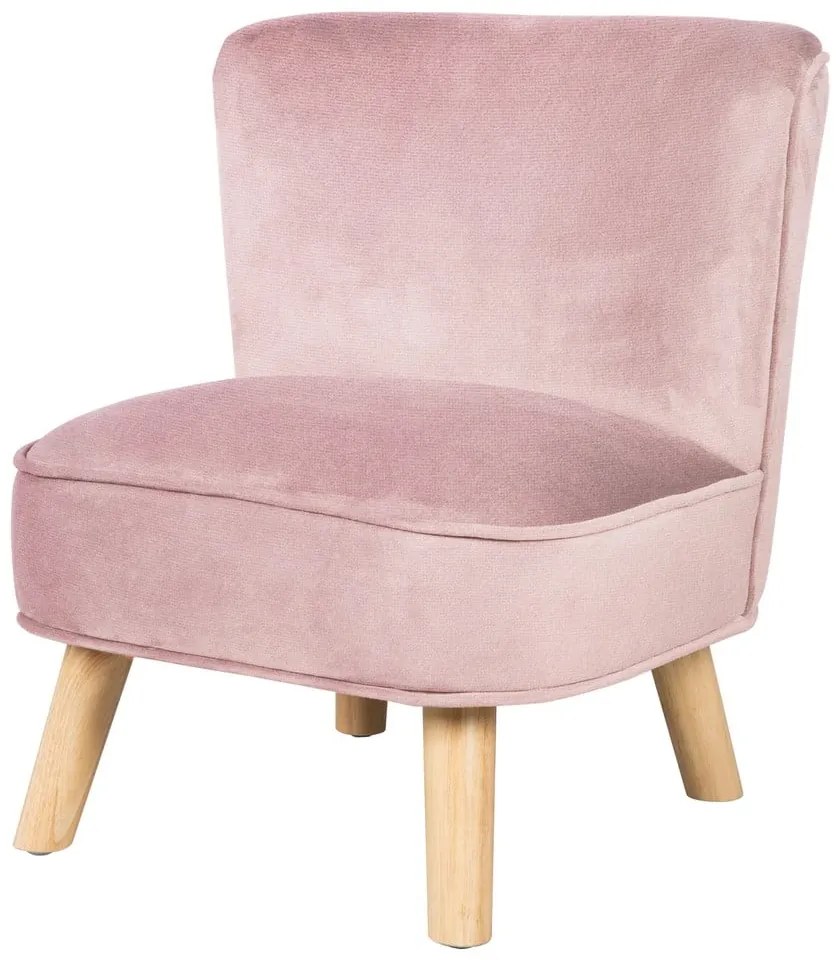 Sedia per bambini in velluto rosa chiaro Lil Sofa - Roba