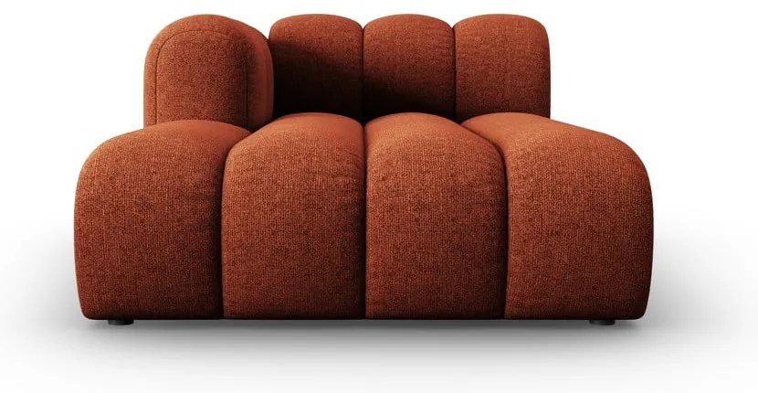 Chaise longue componibile color mattone (con penisola a sinistra) Lupine – Micadoni Home