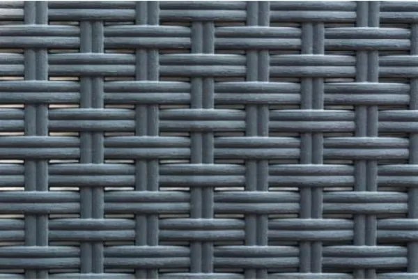 Sedia impilabile in polipropilene effetto rattan VIRGINIA Antracite set 2 pezzi