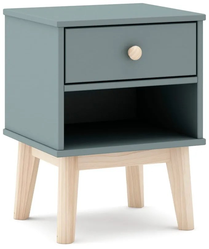 Comodino per bambini verde polveroso Esteban – Marckeric