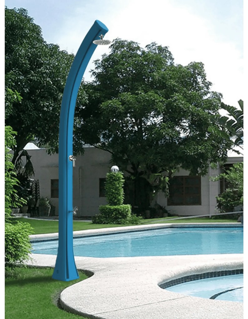 Doccia Solare Per Esterno 28 Lt Con Soffione Miscelatore e Lavapiedi Arkema "Happy Five F520"