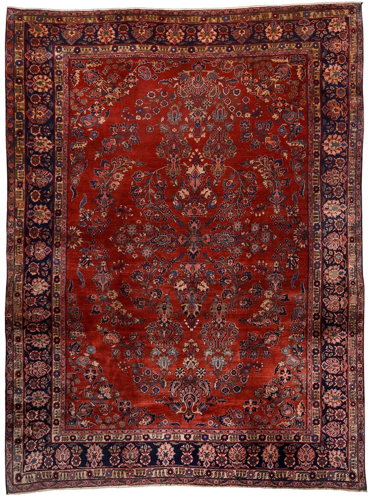 Sarouk Tappeto persiano 320 x 430 Rosa (Iran) Annodato A Mano