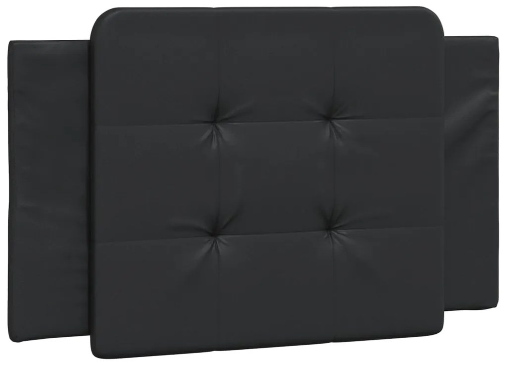 Letto con materasso nero 90x190 cm in similpelle