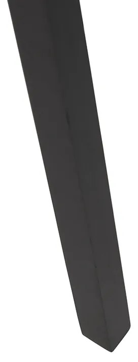 Lampada da terra treppiede legno nero con paralume nero 50 cm - Puros