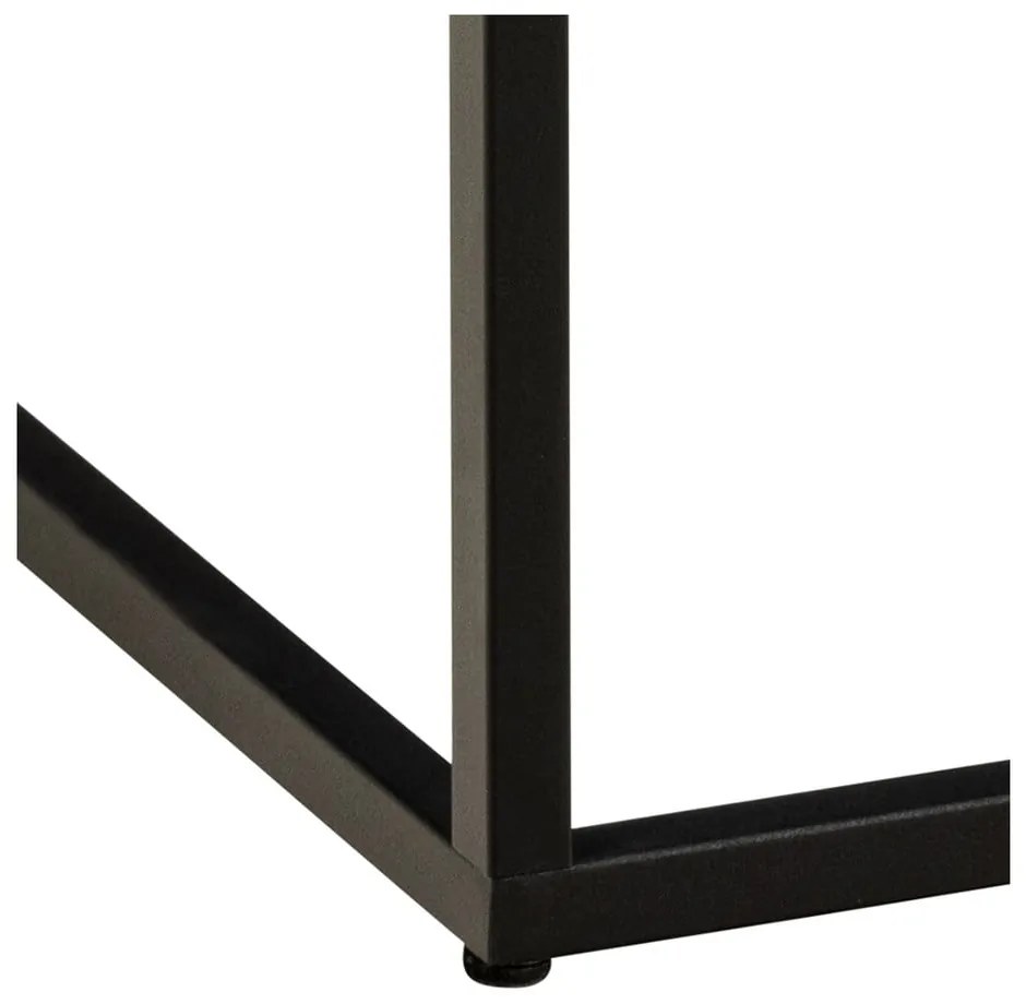 Tavolino nero con piano in marmo 60x60 cm Barossa - Actona