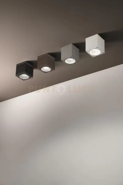 Plafoniera per esterni nevada 1 luce attacco gu10 silver