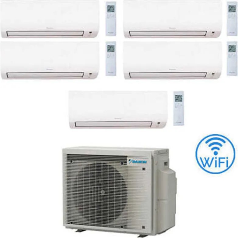 Daikin - Climatizzatore garanzia italia Comfora wifi incluso Penta Split Inverter 9000 + 9000 + 9000 + 9000 + 9000 btu con u.e. 5MXM90A9 Classe