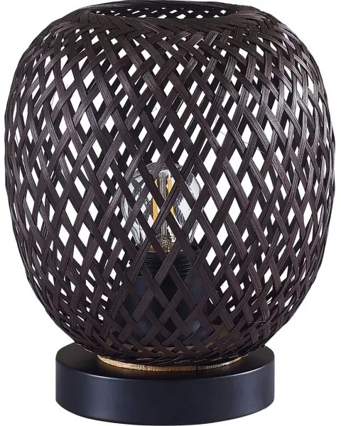 Lampada da tavolo ZANZIBAR 1xE27/20W/230V diametro 18 cm bambù