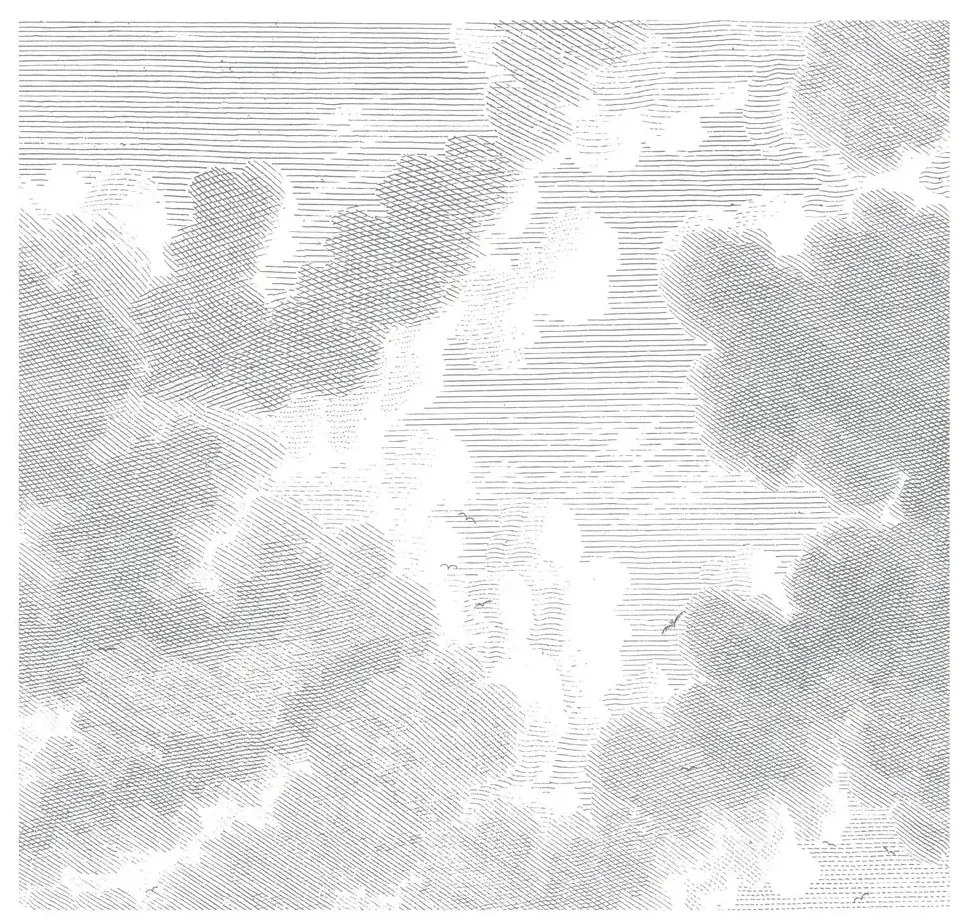KEK Amsterdam Carta da parati panoramica Engraved Clouds 2 - L