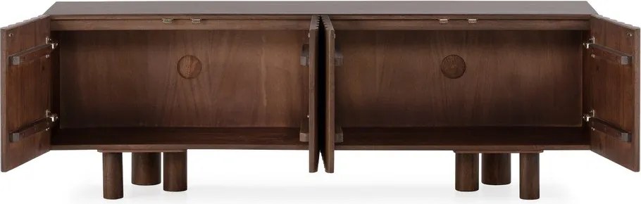 Mobile TV marrone in mango massiccio 160x55x40 cm Tamira – MOME