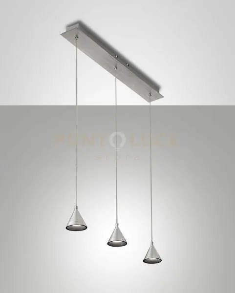 Delta sospensione 3 luci alluminio 3443-47-212