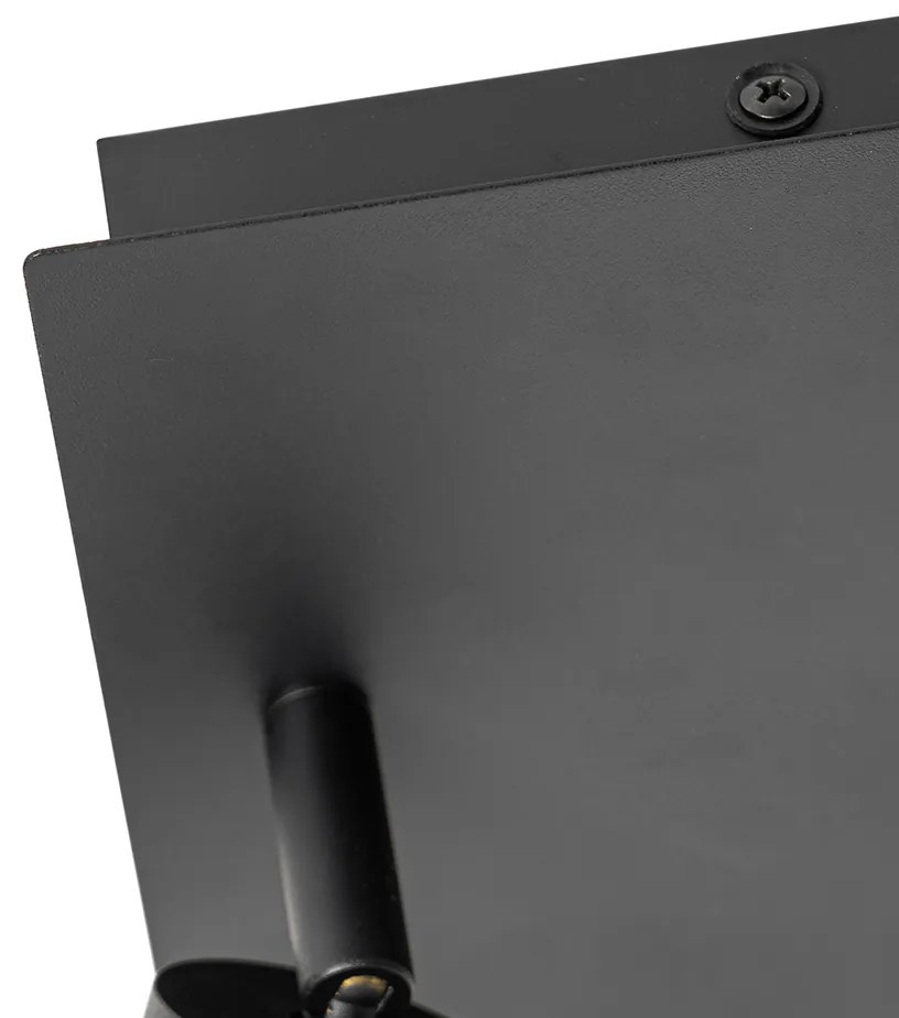 Faretto da soffitto per bagno intelligente nero quadrato IP44 con 2 GU10 Wi-Fi - Ducha