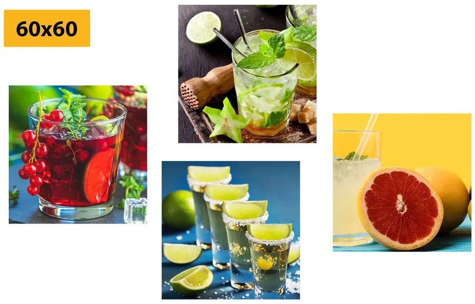 Set di quadri – Drink dai colori vivaci