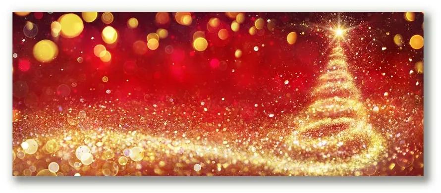 Quadro stampa su tela Albero di Natale astratto Natale Inverno 100x50 cm