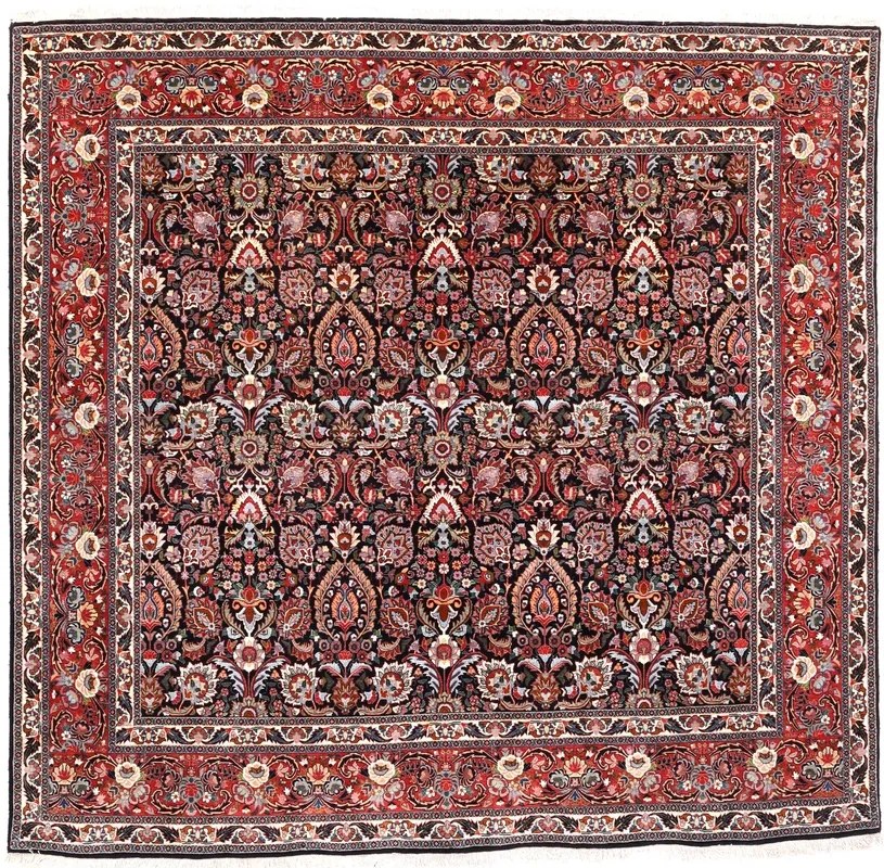 Bidjar Tappeto 240x250 Blu (Iran) Annodato A Mano