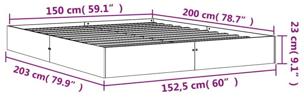 Giroletto Marrone Cera 150x200 cm in Legno Massello di Pino