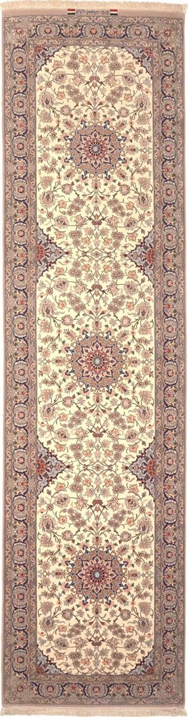 Isfahan Tappeto persiano 310x80 (Iran) Annodato A Mano