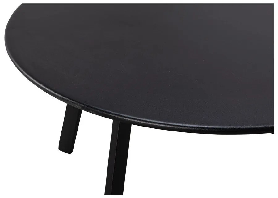 Tavolo da giardino nero, ø 70 cm Fer - WOOOD
