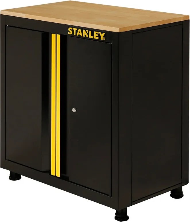 Armadio basso STST97595-1 STANLEY in acciaio, nero L 77.5 x H 87 x P 46 cm 2 ante, da interno